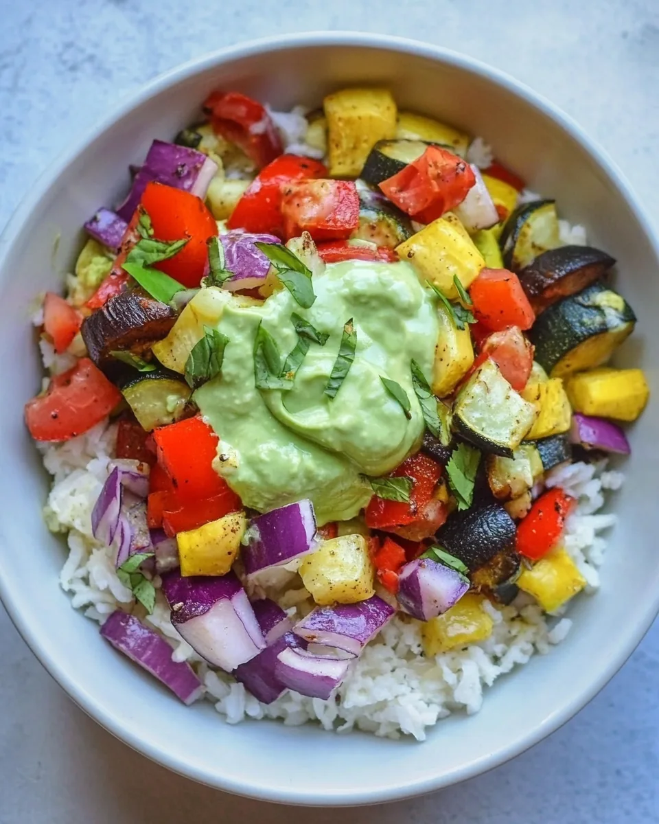Roasted Summer Vegetable Burrito Bowls