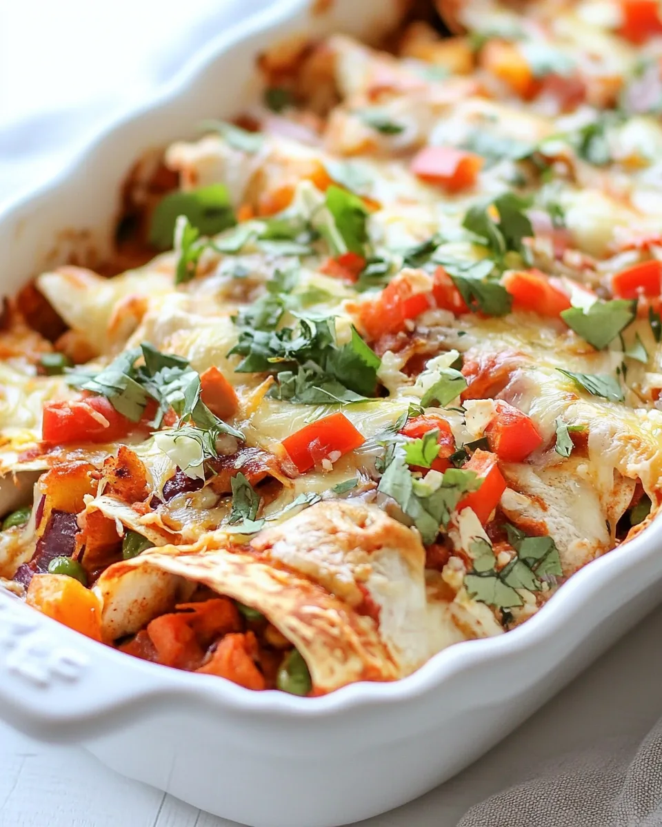 Roasted Vegetable Stacked Enchiladas