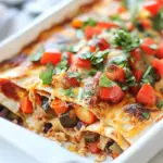 Roasted Vegetable Stacked Enchiladas