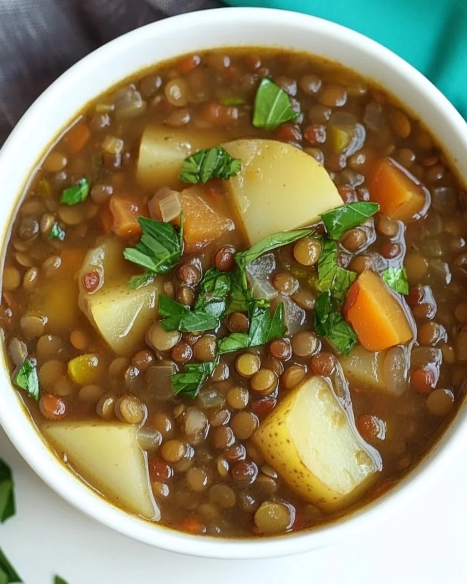 Rustic Lentil Potato Soup