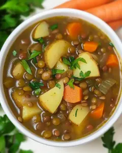 Rustic Lentil Potato Soup