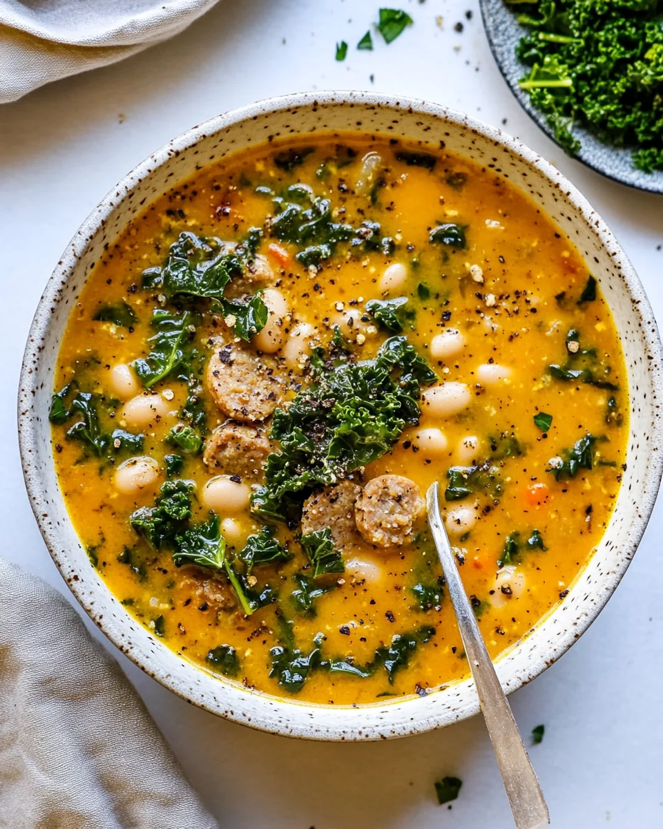 Sausage Kale White Bean Soup
