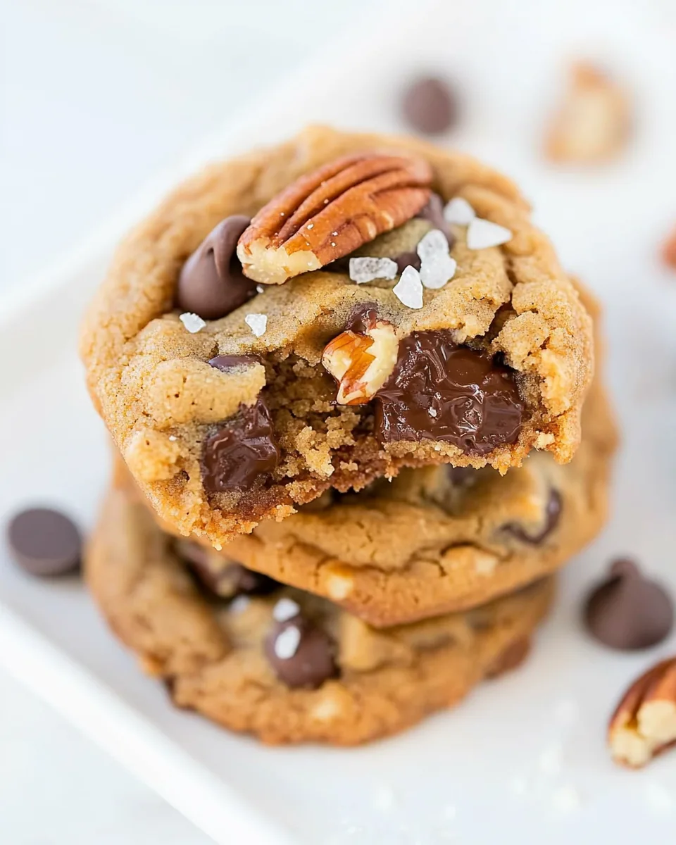 Sea Salt Browned Butter Chocolate Chip Pecan Cookies