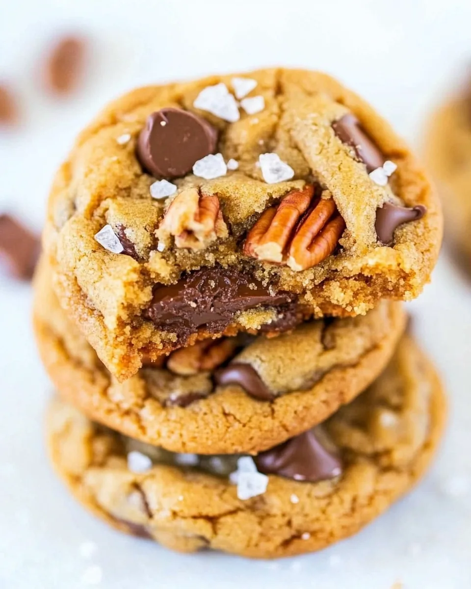 Sea Salt Browned Butter Chocolate Chip Pecan Cookies