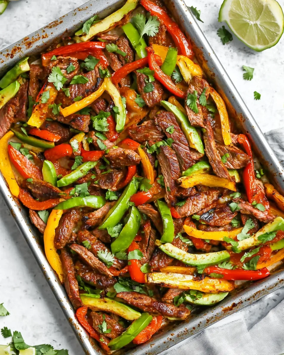 Sheet Pan Steak Fajitas