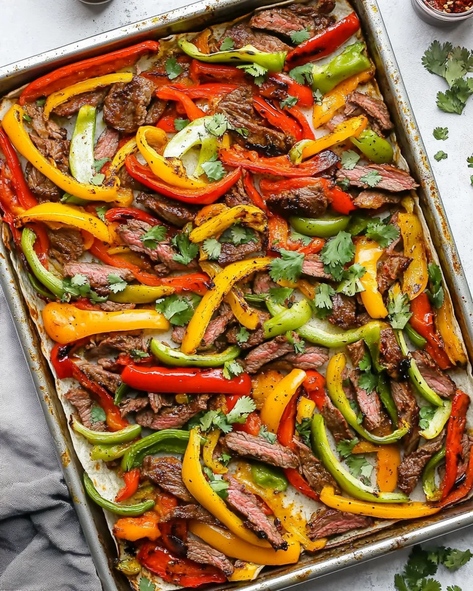 Sheet Pan Steak Fajitas