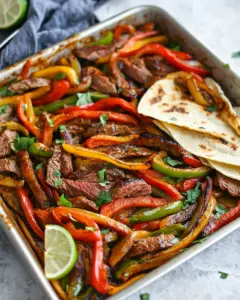 Sheet Pan Steak Fajitas