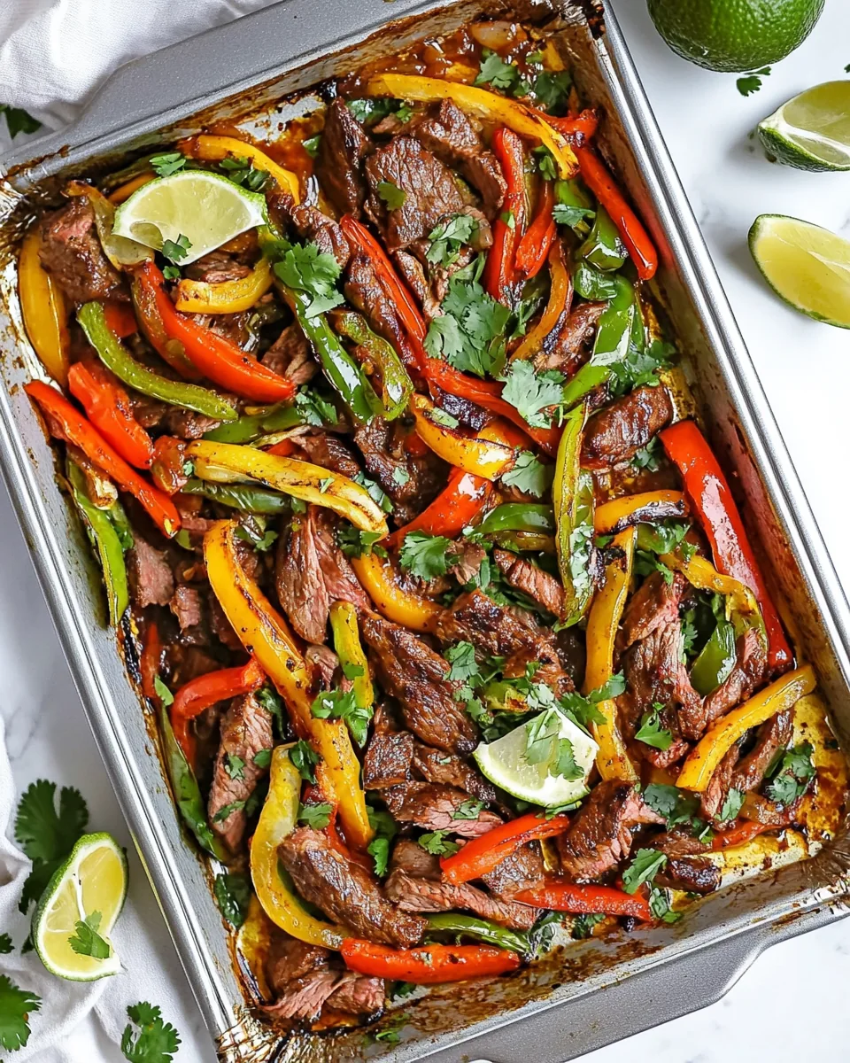 Sheet Pan Steak Fajitas