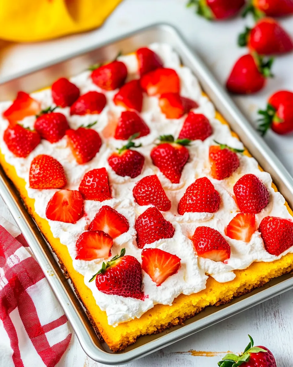 Sheet Pan Strawberry Shortcake