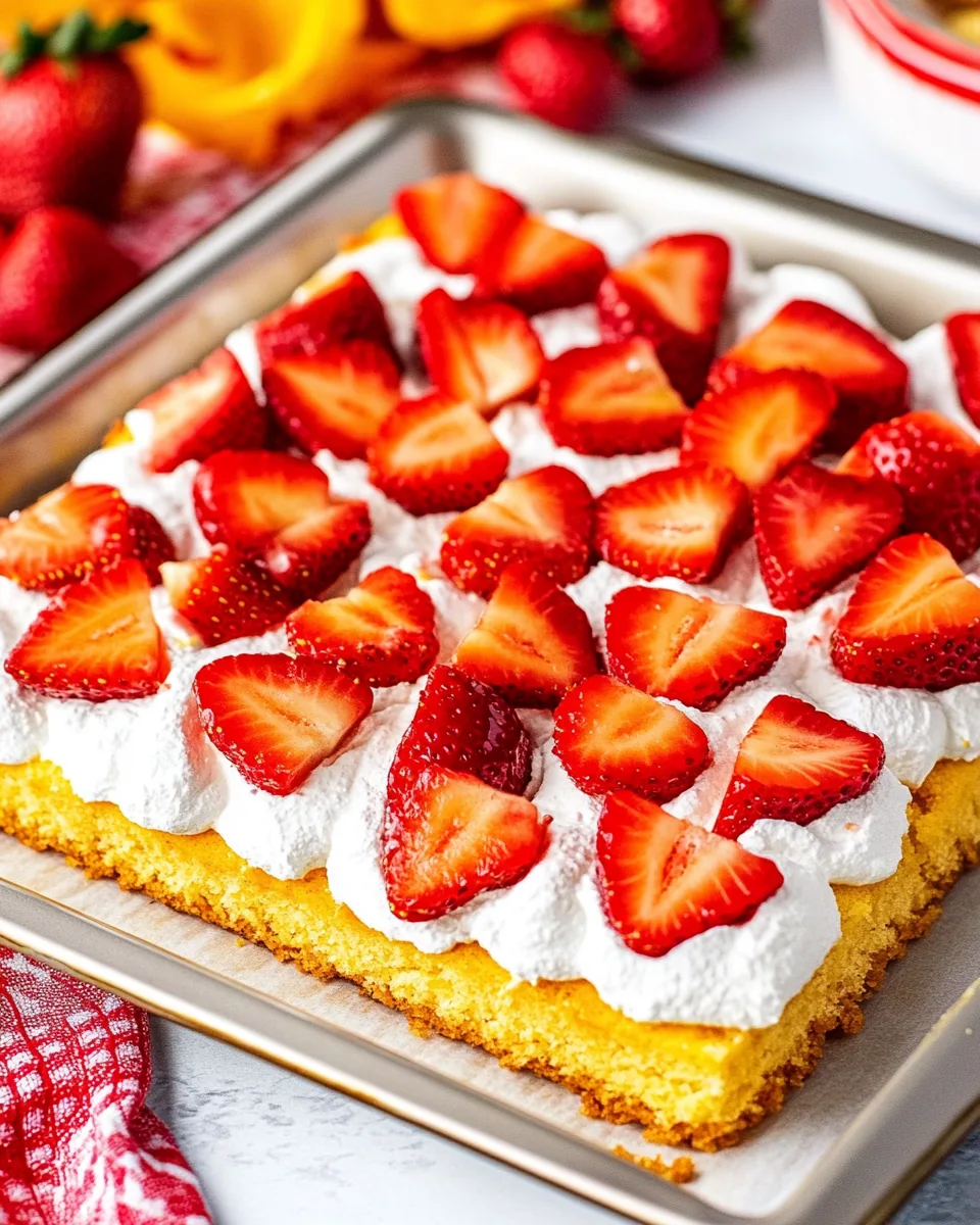 Sheet Pan Strawberry Shortcake