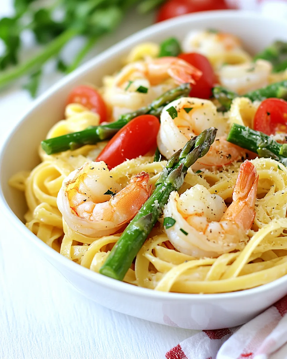 Shrimp Asparagus Pasta