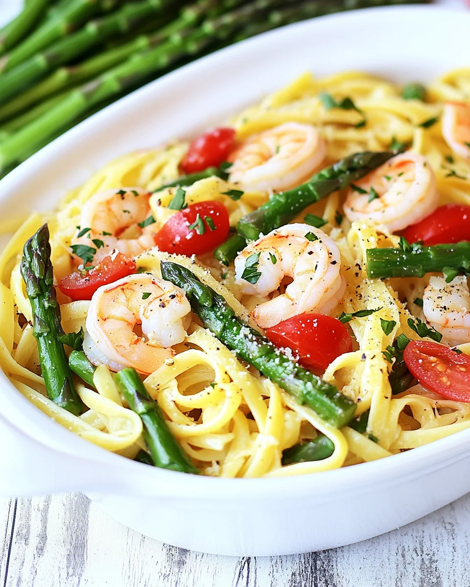 Shrimp Asparagus Pasta