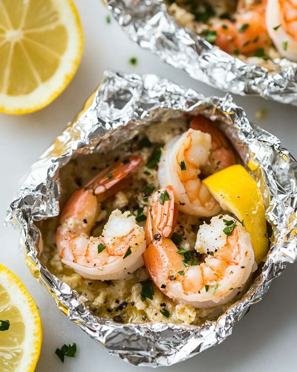 Shrimp Piccata Foil Packets