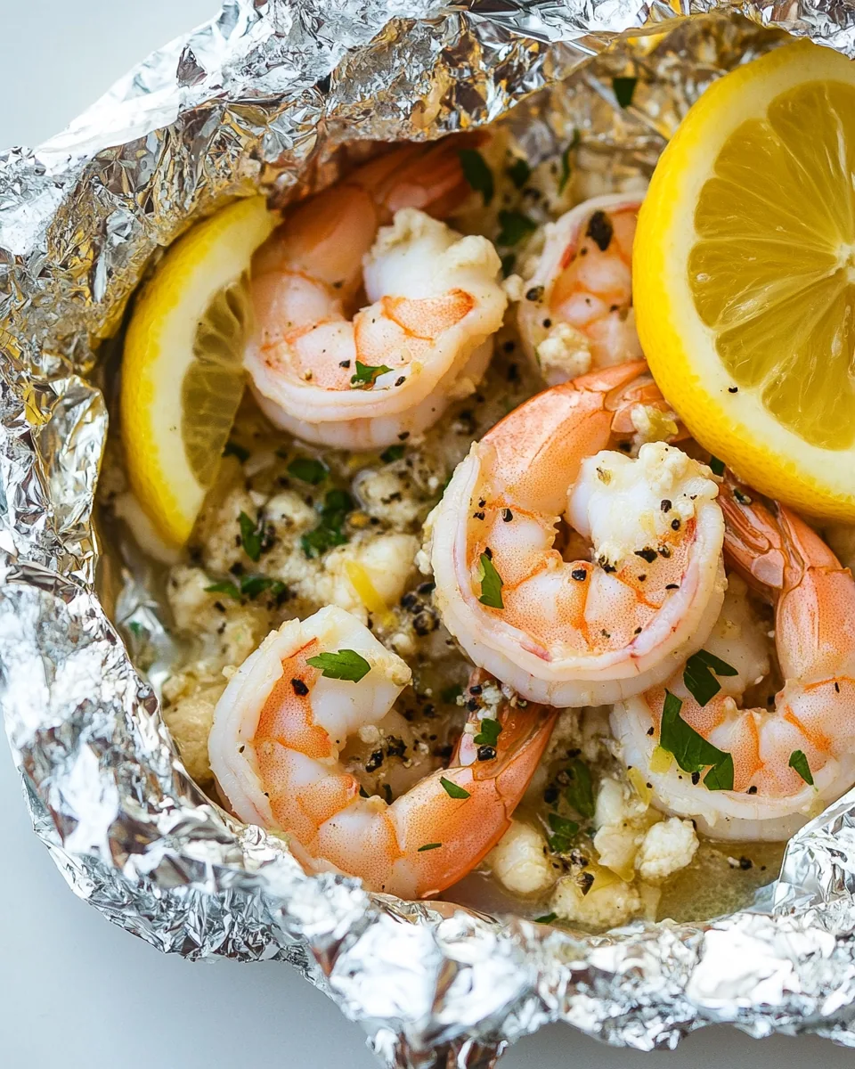 Shrimp Piccata Foil Packets