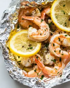 Shrimp Piccata Foil Packets
