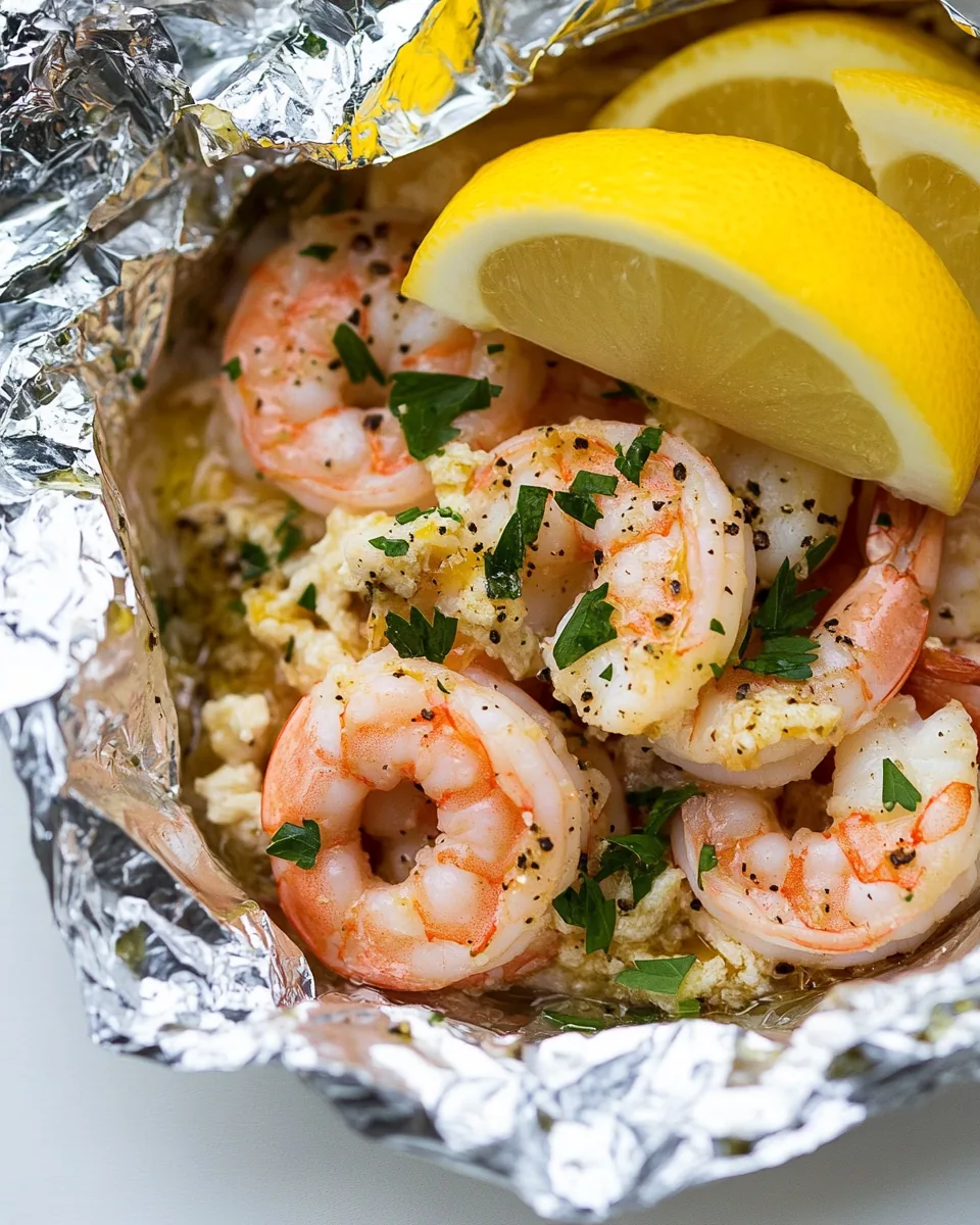 Shrimp Piccata Foil Packets