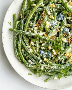 Fresh Green Bean Salad with Blue Cheese and Dijon