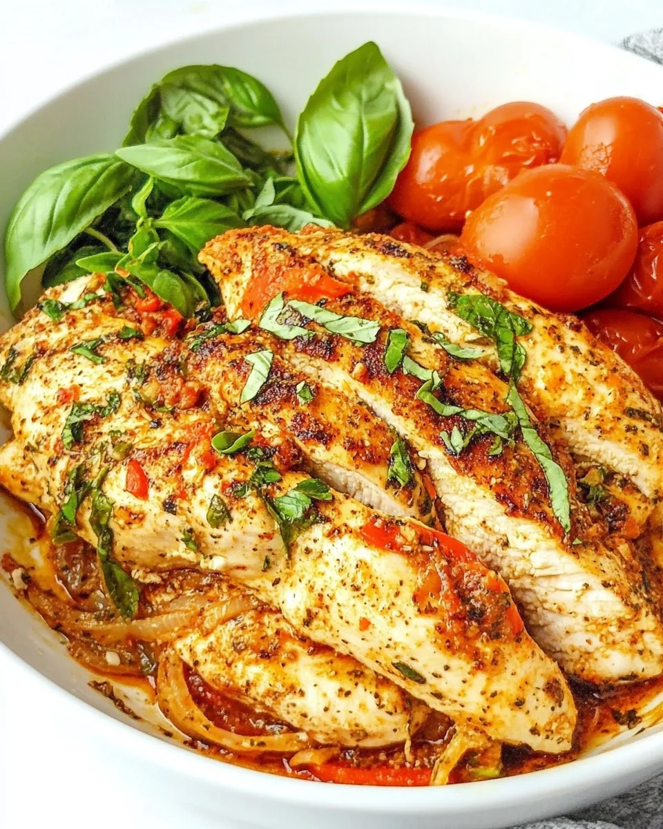 Skillet Garlic Basil Chicken