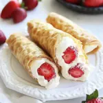 Skinny Strawberry Jello Cream Pie Cannolis