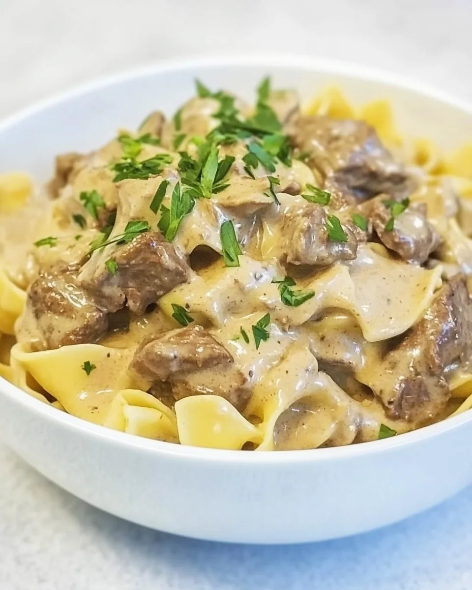 Slow Cooker Beef Stroganoff
