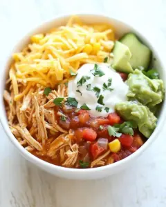 Slow Cooker Chicken Enchilada Bowls