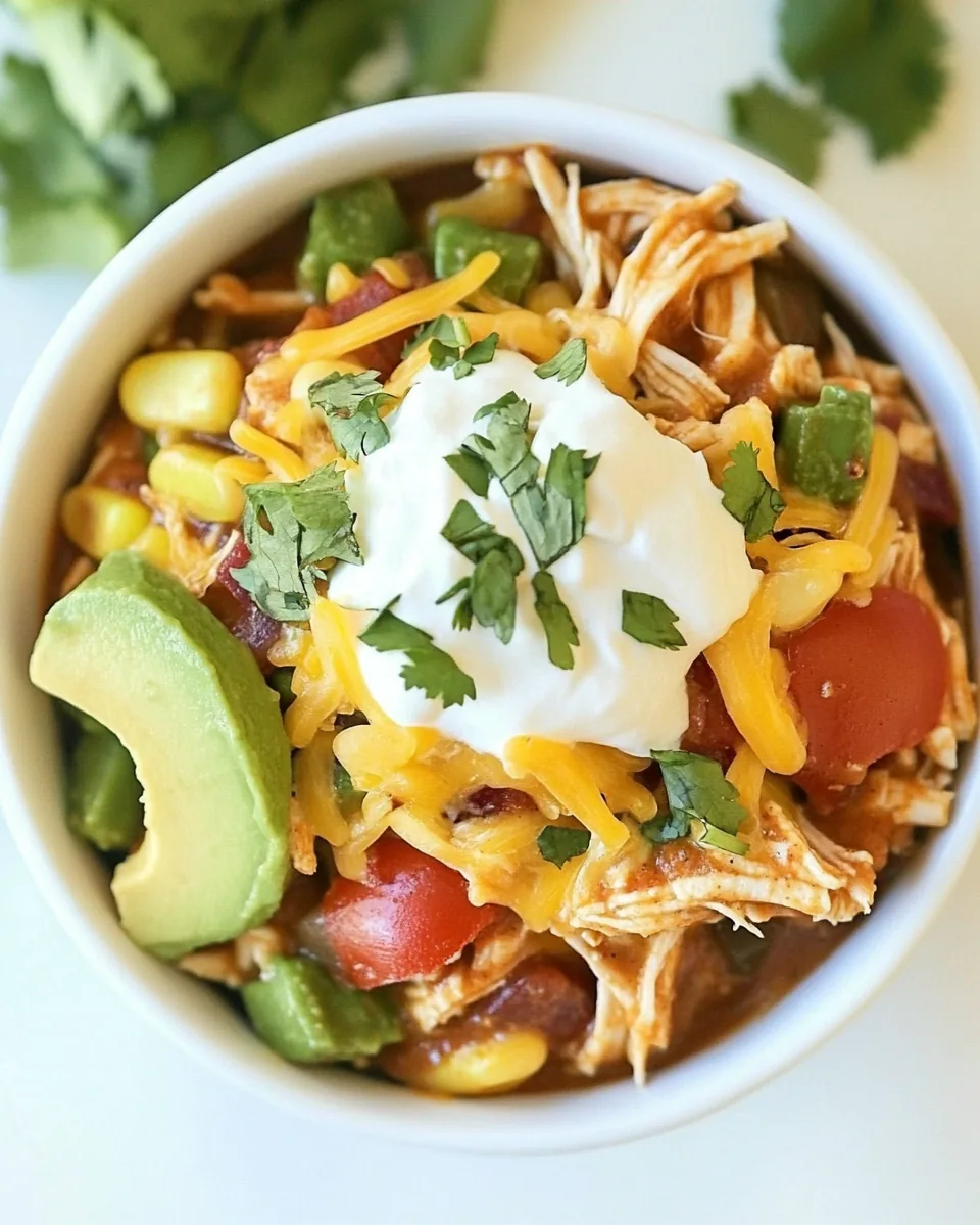 Slow Cooker Chicken Enchilada Bowls