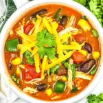 Slow Cooker Chicken Enchilada Soup