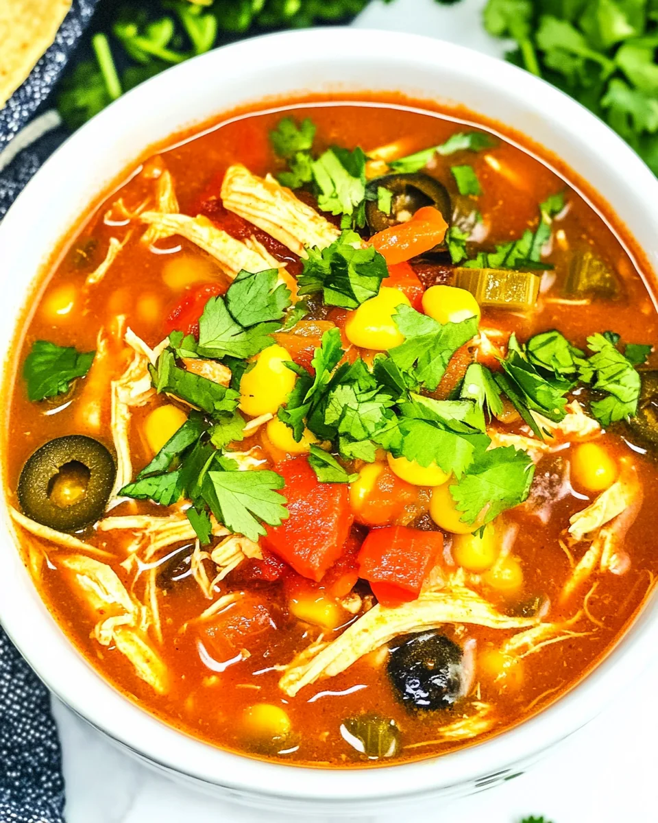 Slow Cooker Chicken Enchilada Soup