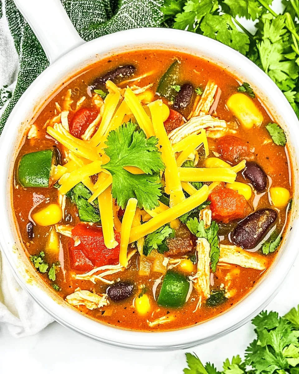 Slow Cooker Chicken Enchilada Soup