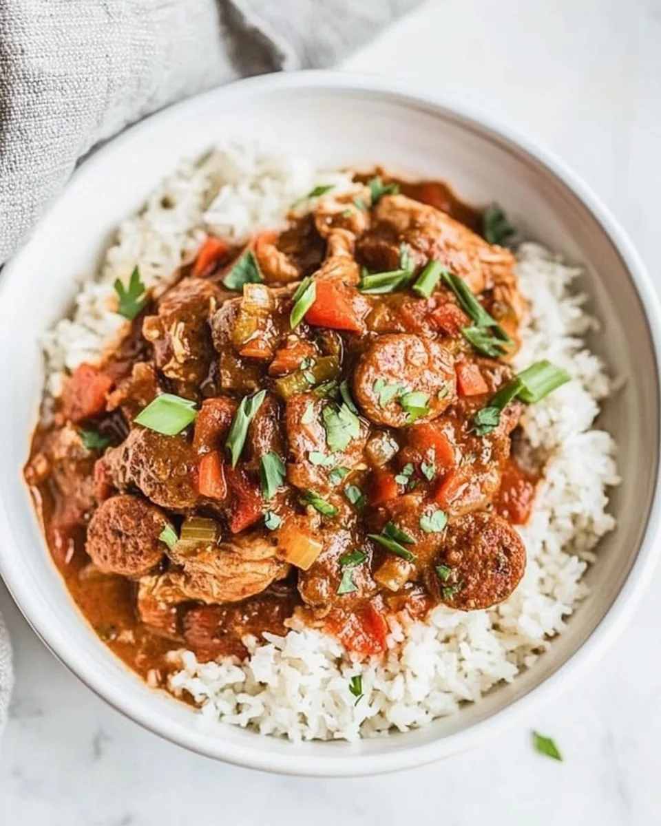 Slow Cooker Chicken and Sausage Creole