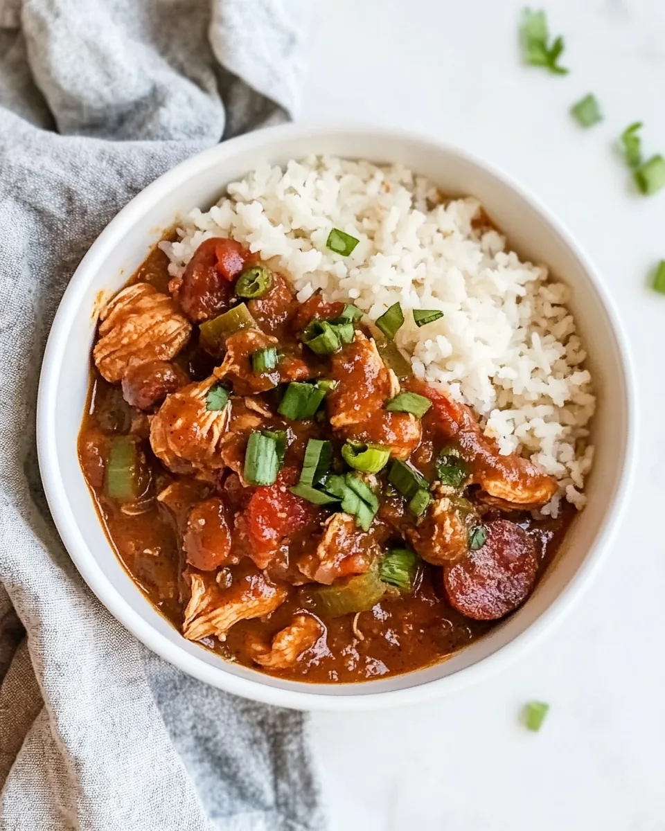 Slow Cooker Chicken and Sausage Creole