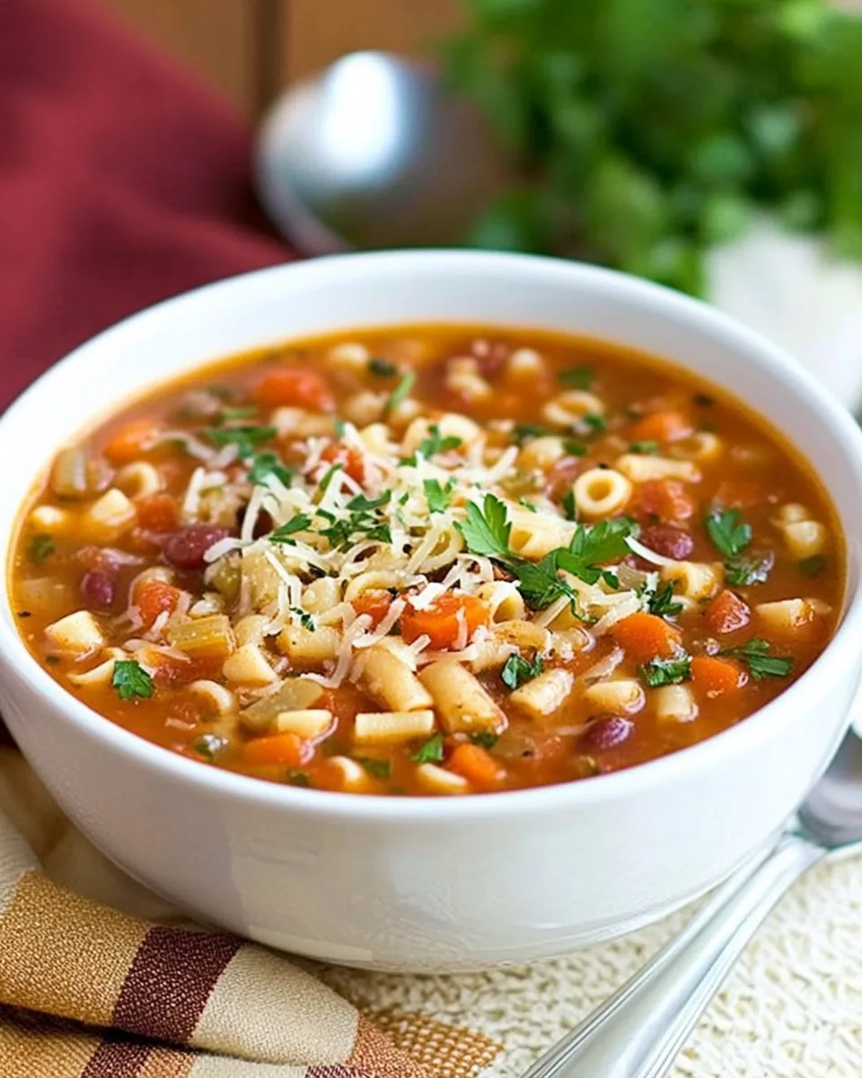 Slow Cooker Pasta e Fagioli Soup