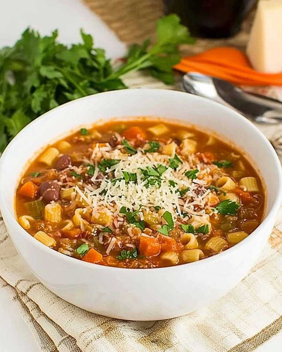 Slow Cooker Pasta e Fagioli Soup
