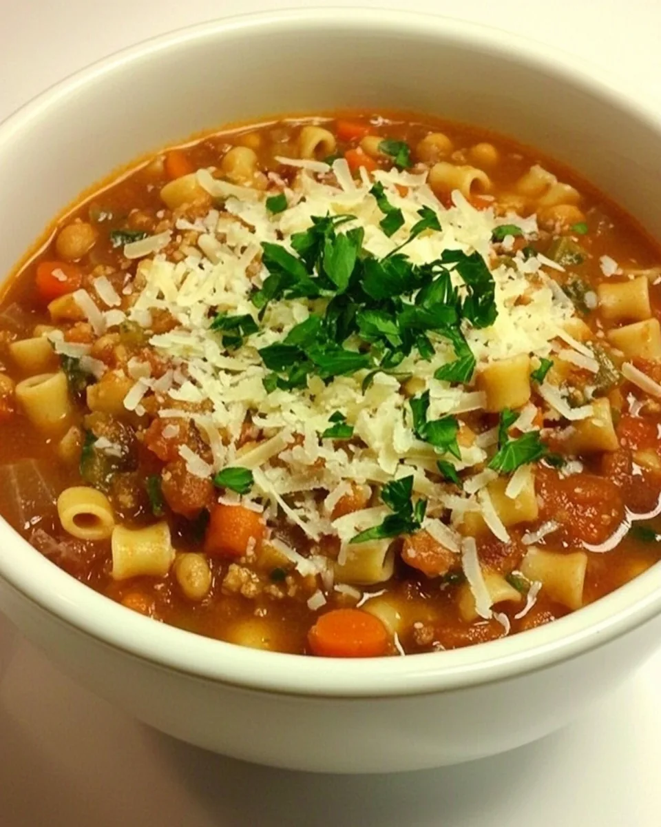 Slow Cooker Pasta e Fagioli Soup