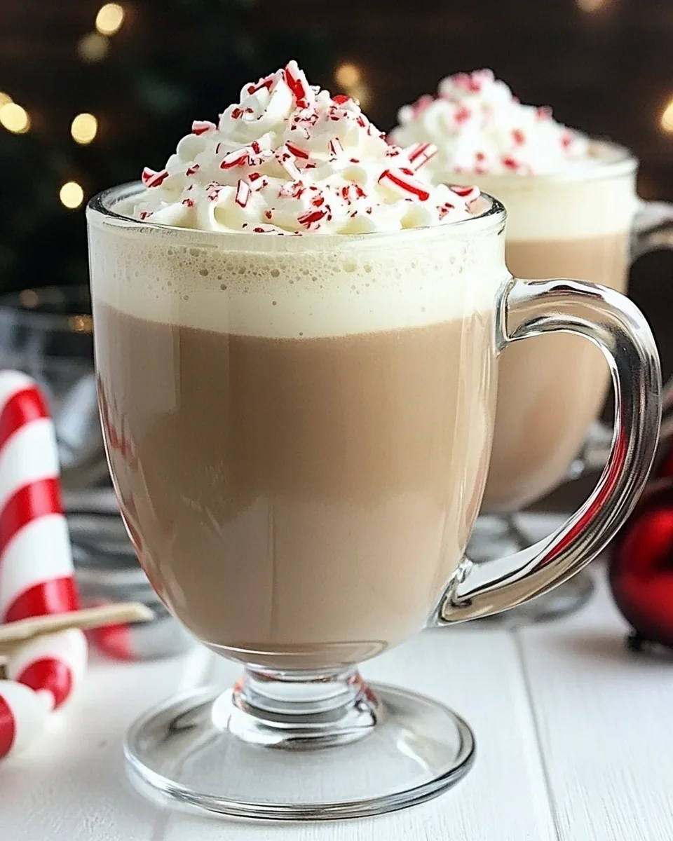 Slow Cooker Peppermint Vanilla Lattes