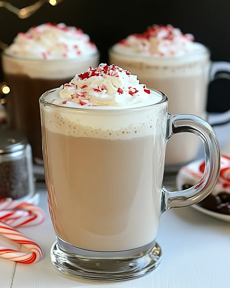 Slow Cooker Peppermint Vanilla Lattes