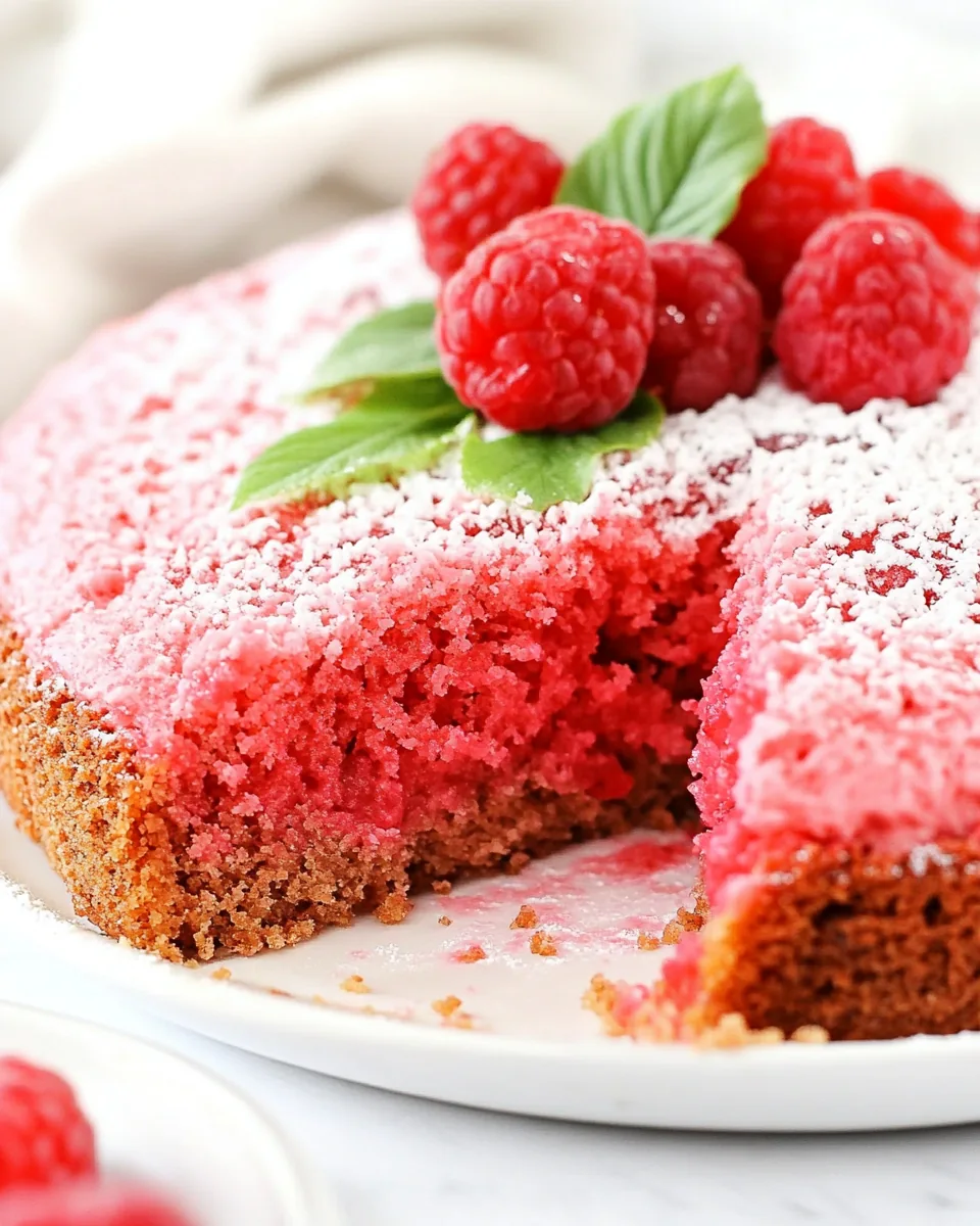 Slow Cooker Raspberry Cake