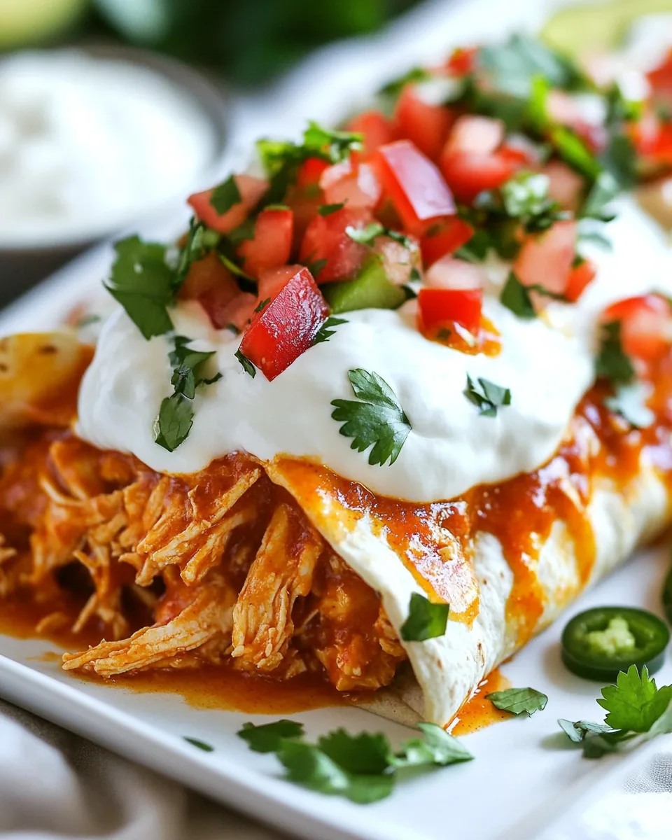 Smothered Buffalo Chicken Baked Burritos