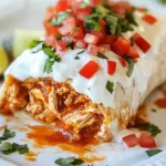Smothered Buffalo Chicken Baked Burritos