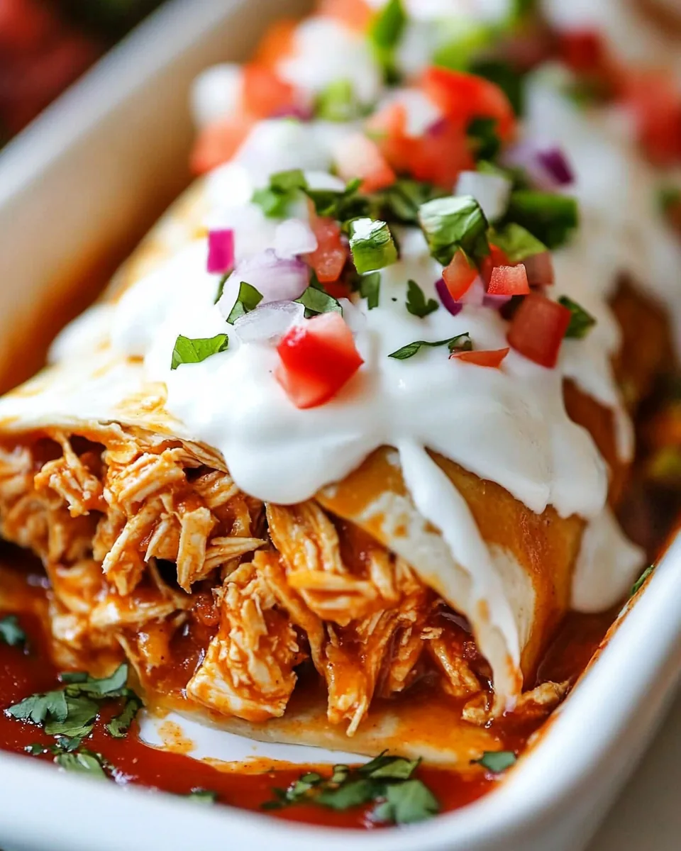 Smothered Buffalo Chicken Baked Burritos