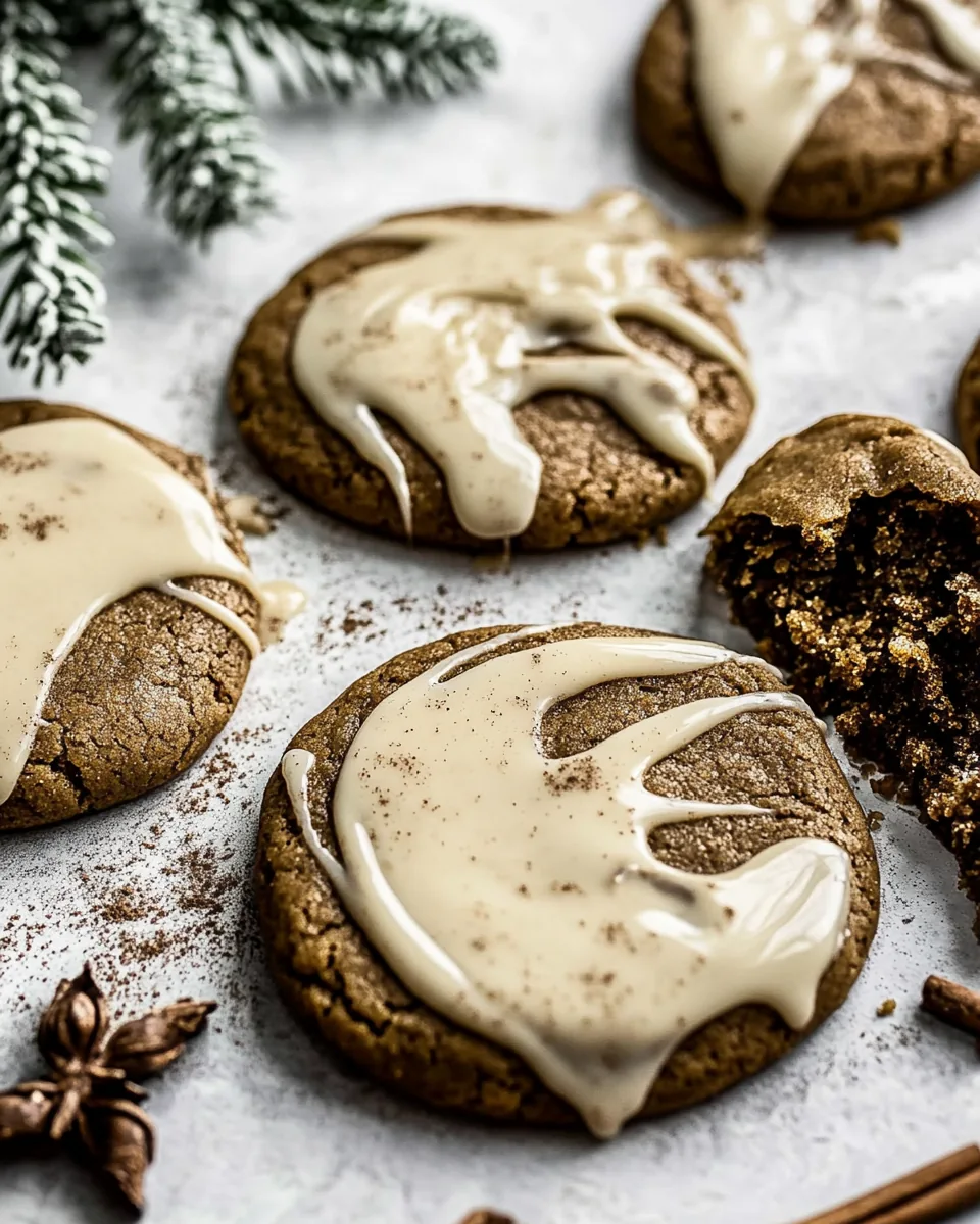 Soft Gingerbread Latte Cookies