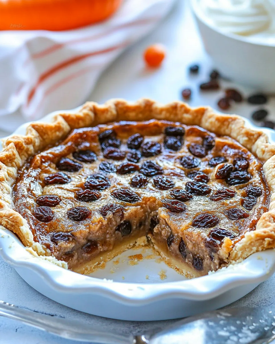 Sour Cream Raisin Pie