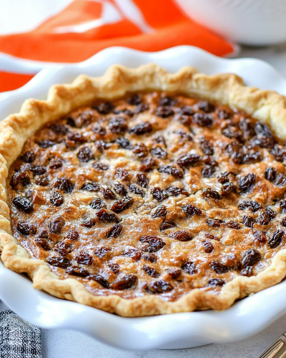 Sour Cream Raisin Pie