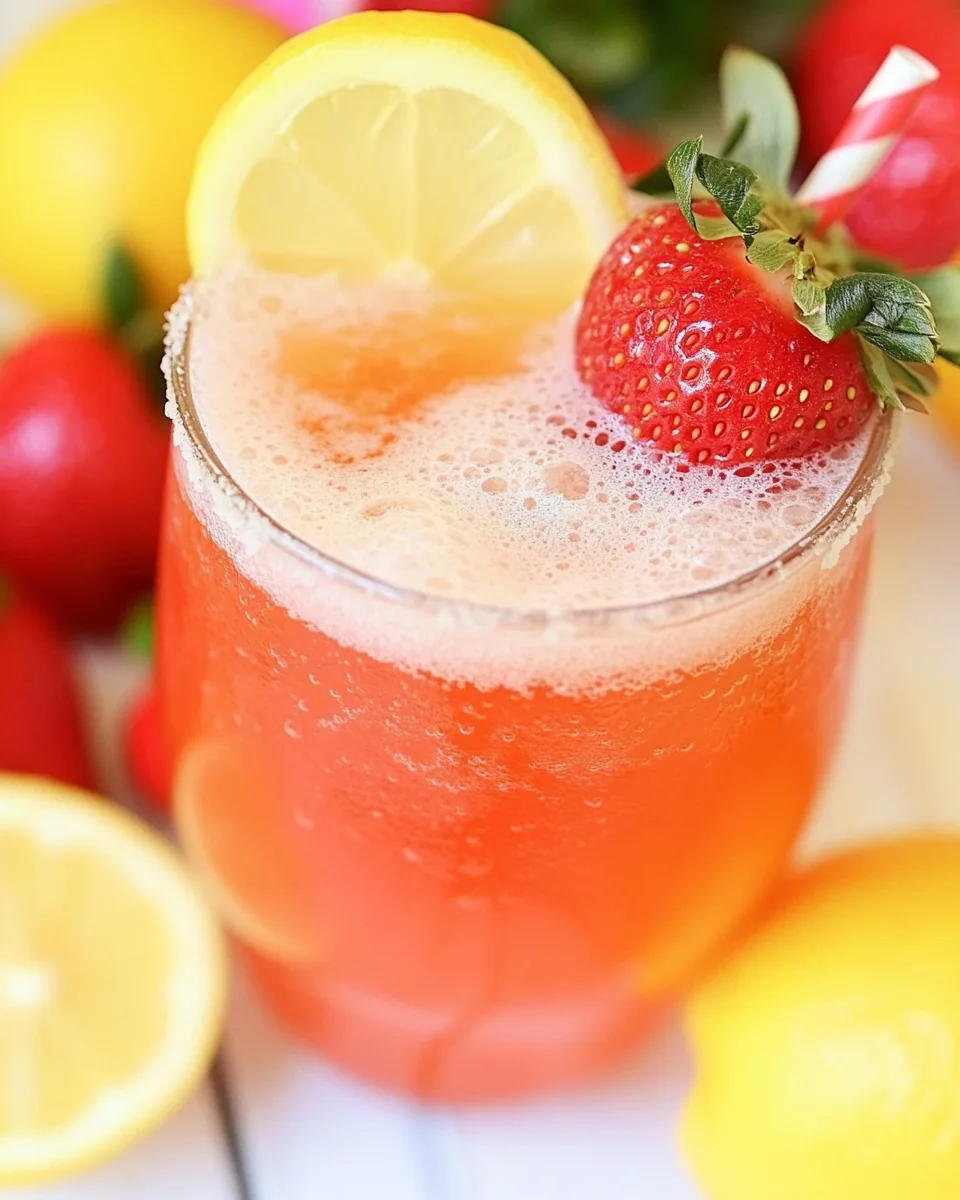 Sparkling Strawberry Lemonade
