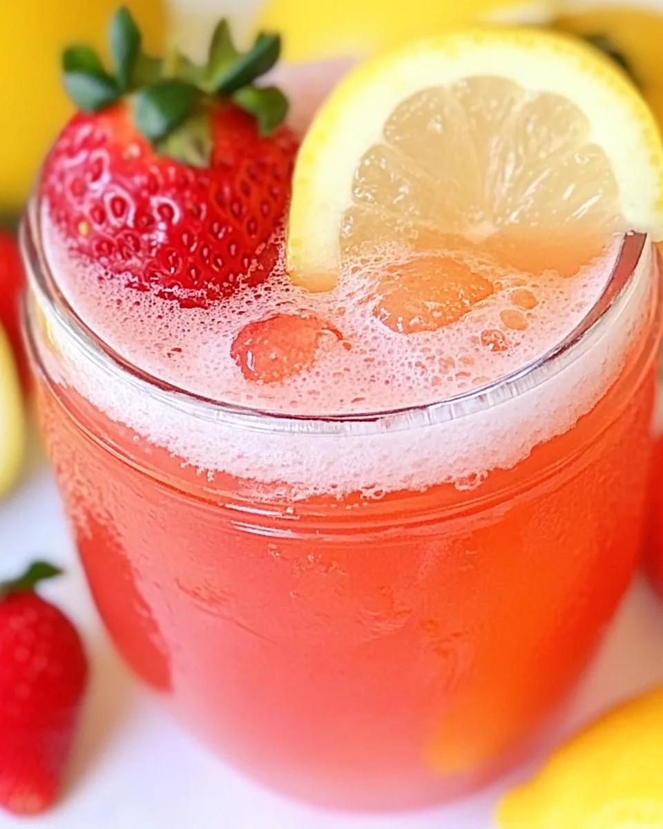Sparkling Strawberry Lemonade