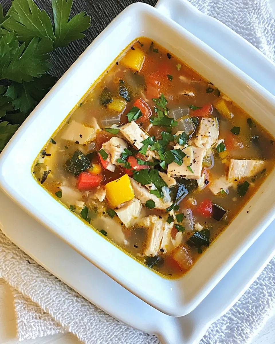 Spicy Leftover Turkey Soup