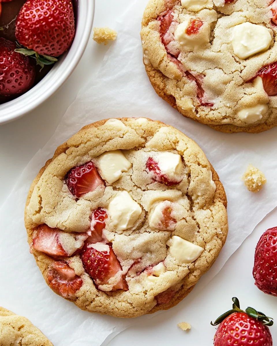Strawberries and Cream Cookies