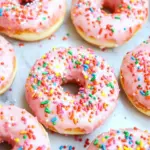 Strawberry Buttermilk Sprinkle Donuts