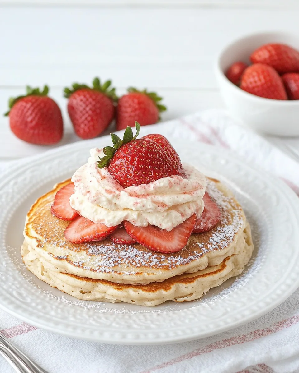 Strawberry Cheesecake Pancakes