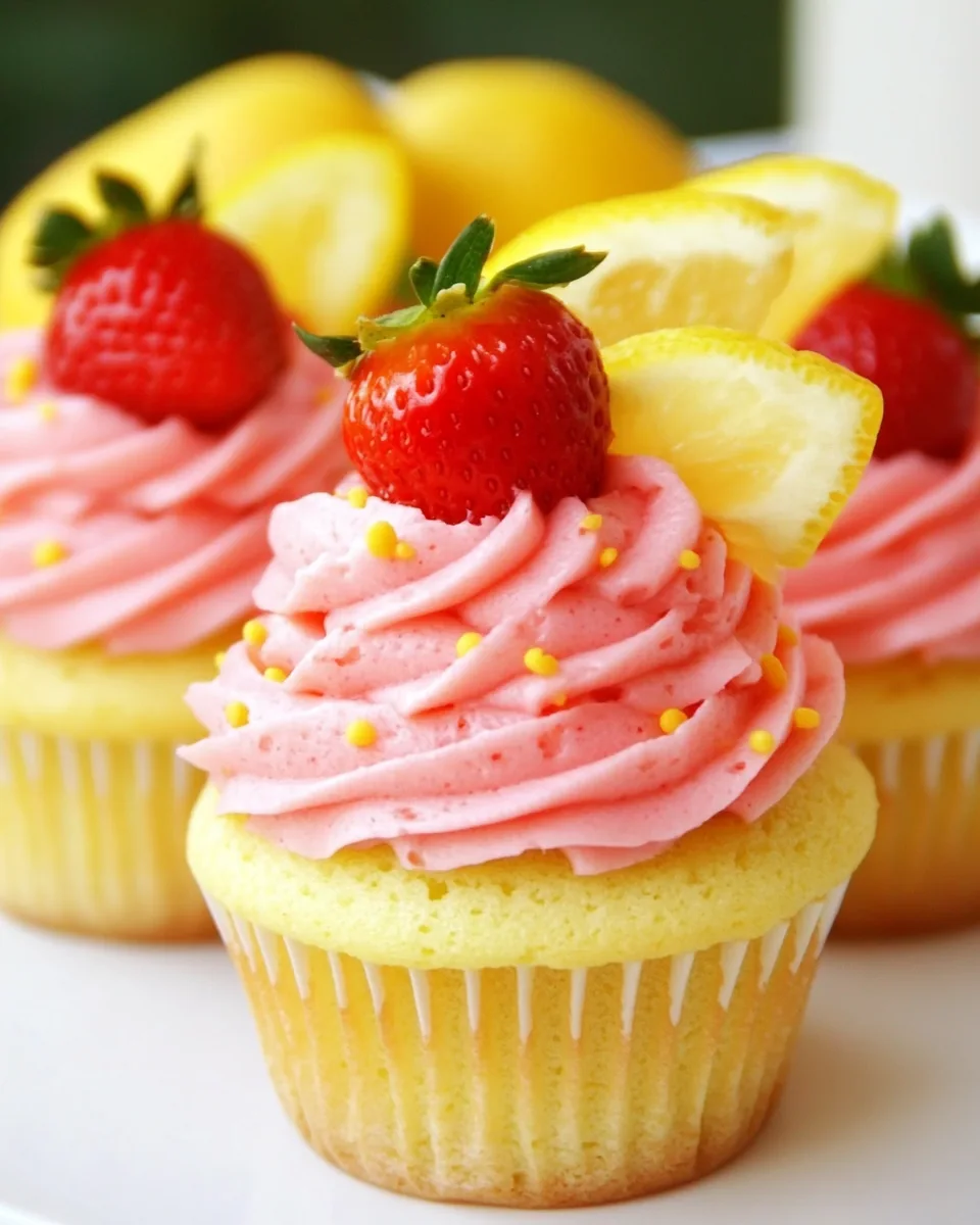 Strawberry Lemonade Cupcakes